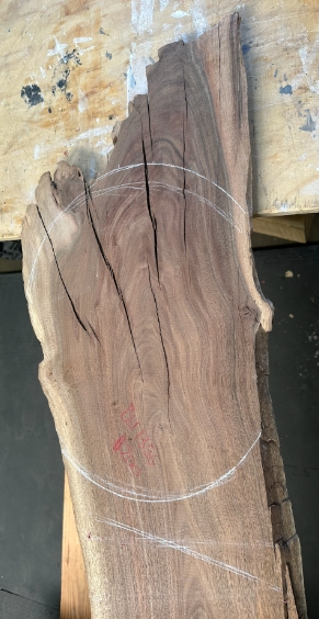 black epoxy walnut side table pic2