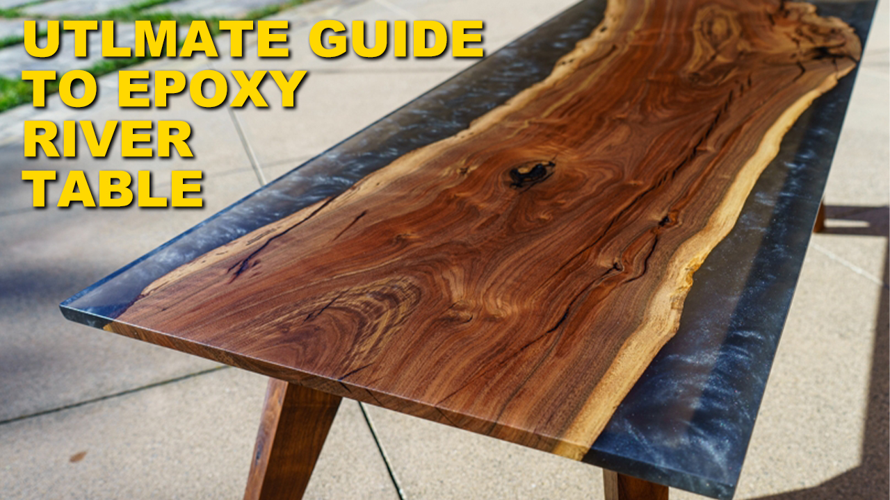 Epoxy Resin Table made with walnut and epoxy resin