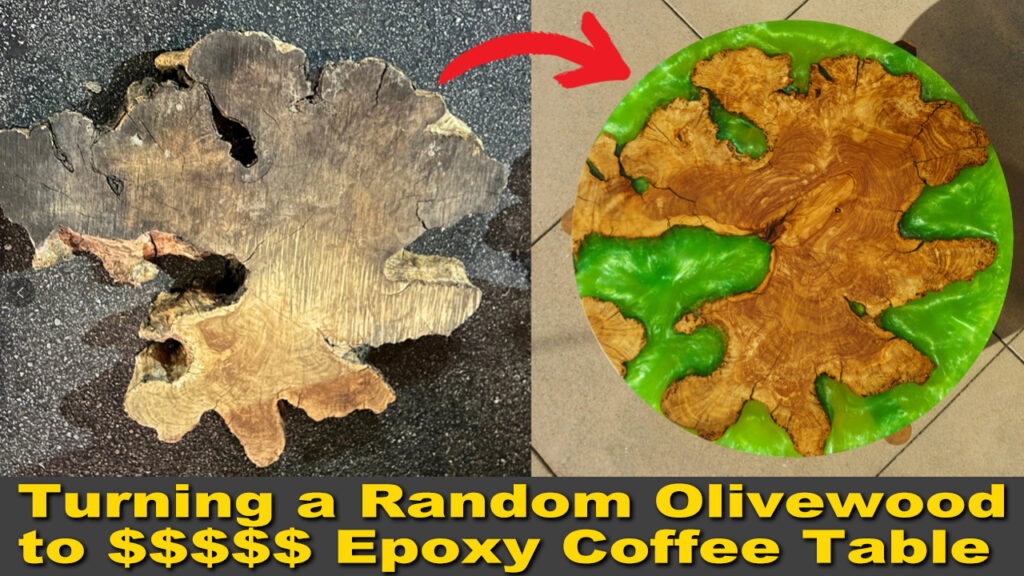 olivewood to green epoxy coffee table blog cover