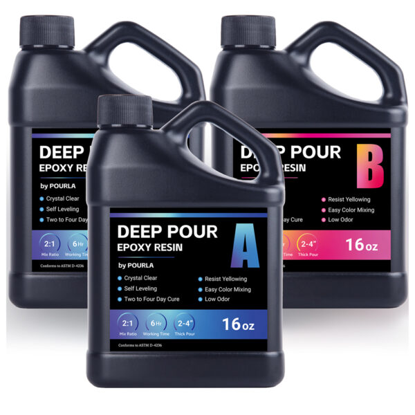 pourla deep pour epoxy resin for 2 to 4 inches thickness