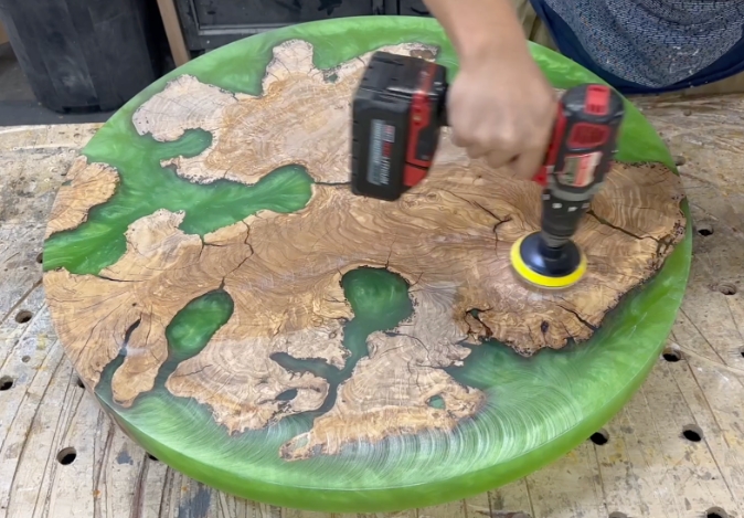 verdant oasis epoxy coffee table pic 11