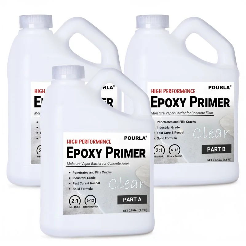 POURLA High Performance Epoxy Primer for Floor 1.5 Gallon Kit
